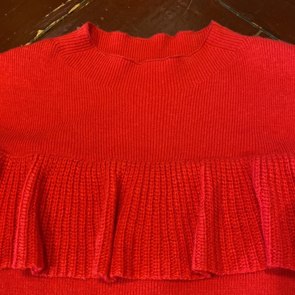 Gianni Bini Cold Shoulder Sweater - Red Size Medium - Picture 3 of 7